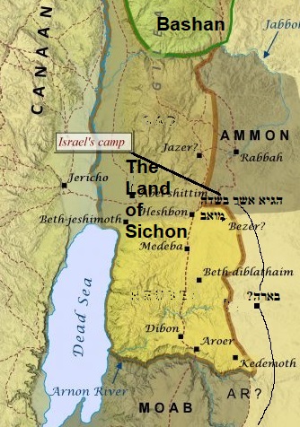 East of the Jordan Map